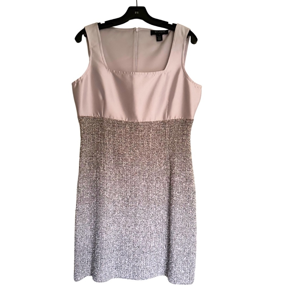 NWOT St. John Knits Lavender Tweed Detail Dress